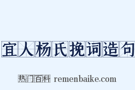 宜人杨氏挽词造句是什么意思的图片